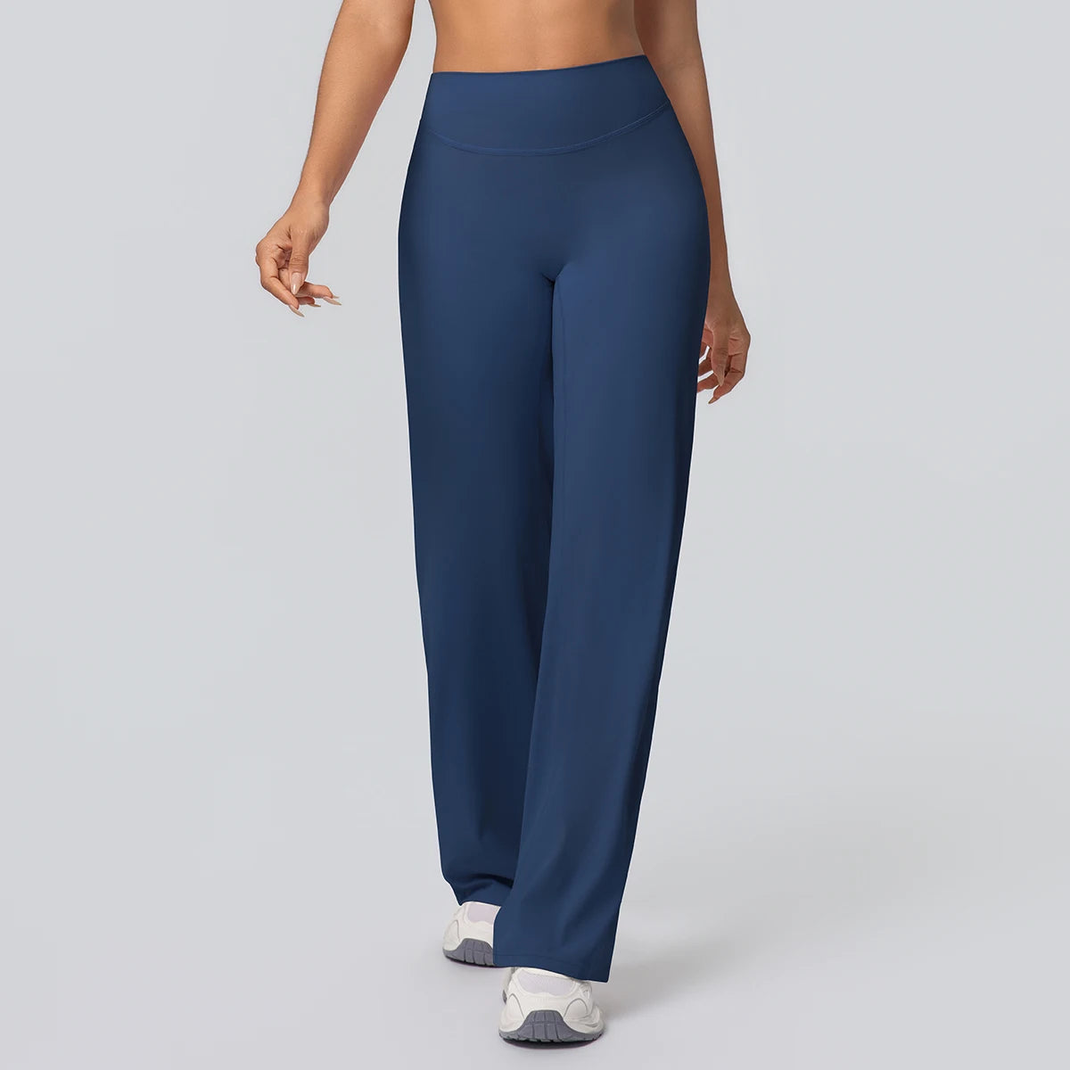 Dames Ademende Wijde Pijp Yogabroek – High Waist Sportbroek voor Buiten & Gym