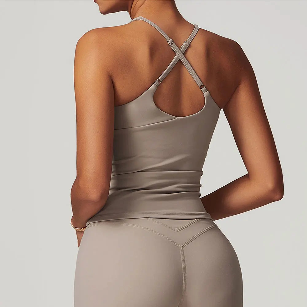 Dames Sport BH - Ademende Fitness Top met Push-Up