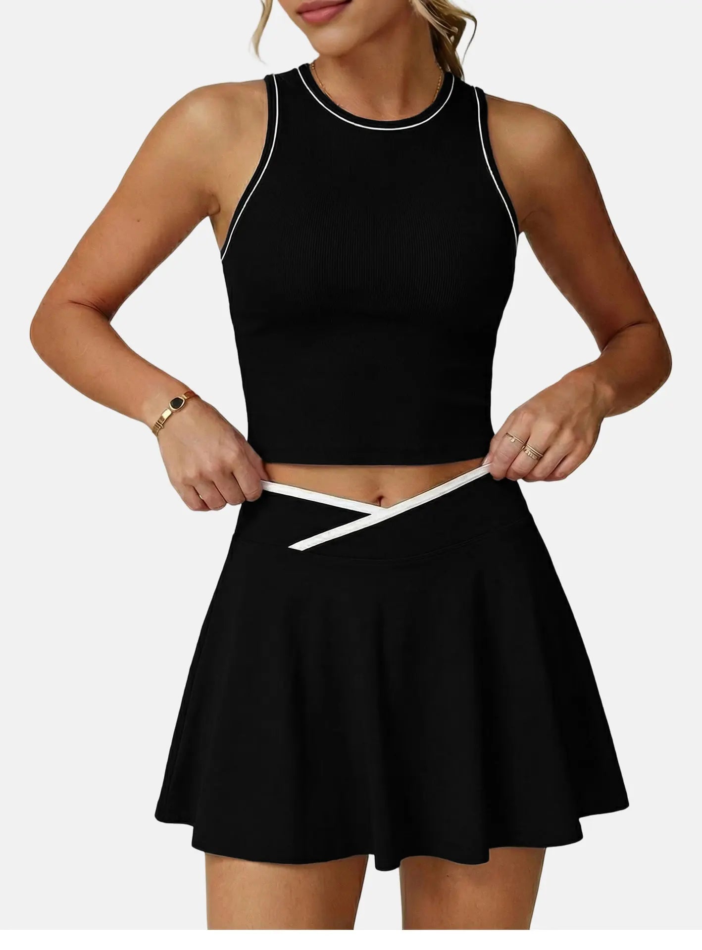 Yogaleven Crop Tank Top – Afneembare Pads