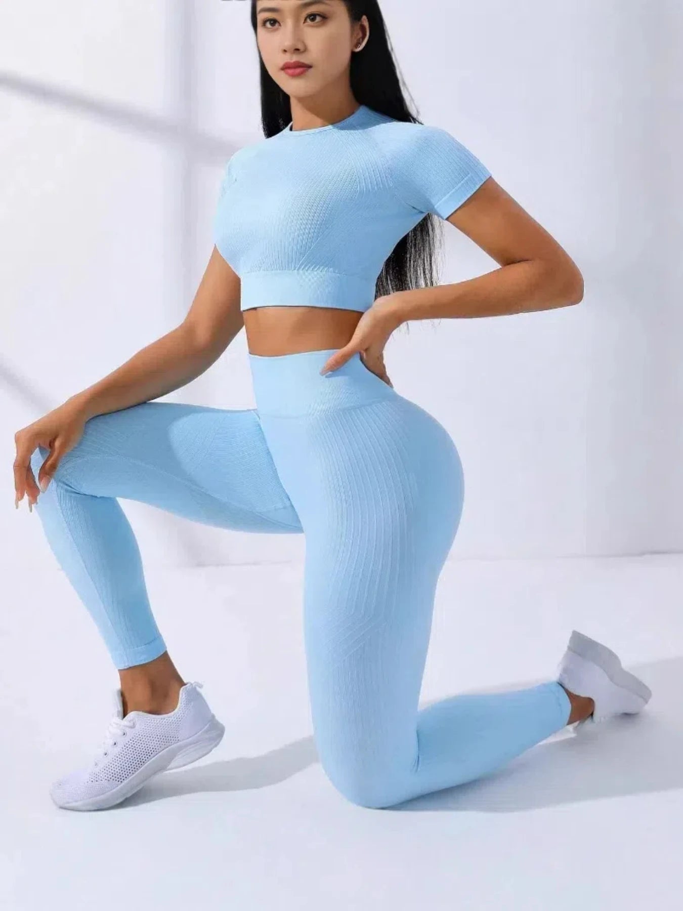 Yogaleven Naadloze Set – Legging & Crop Top