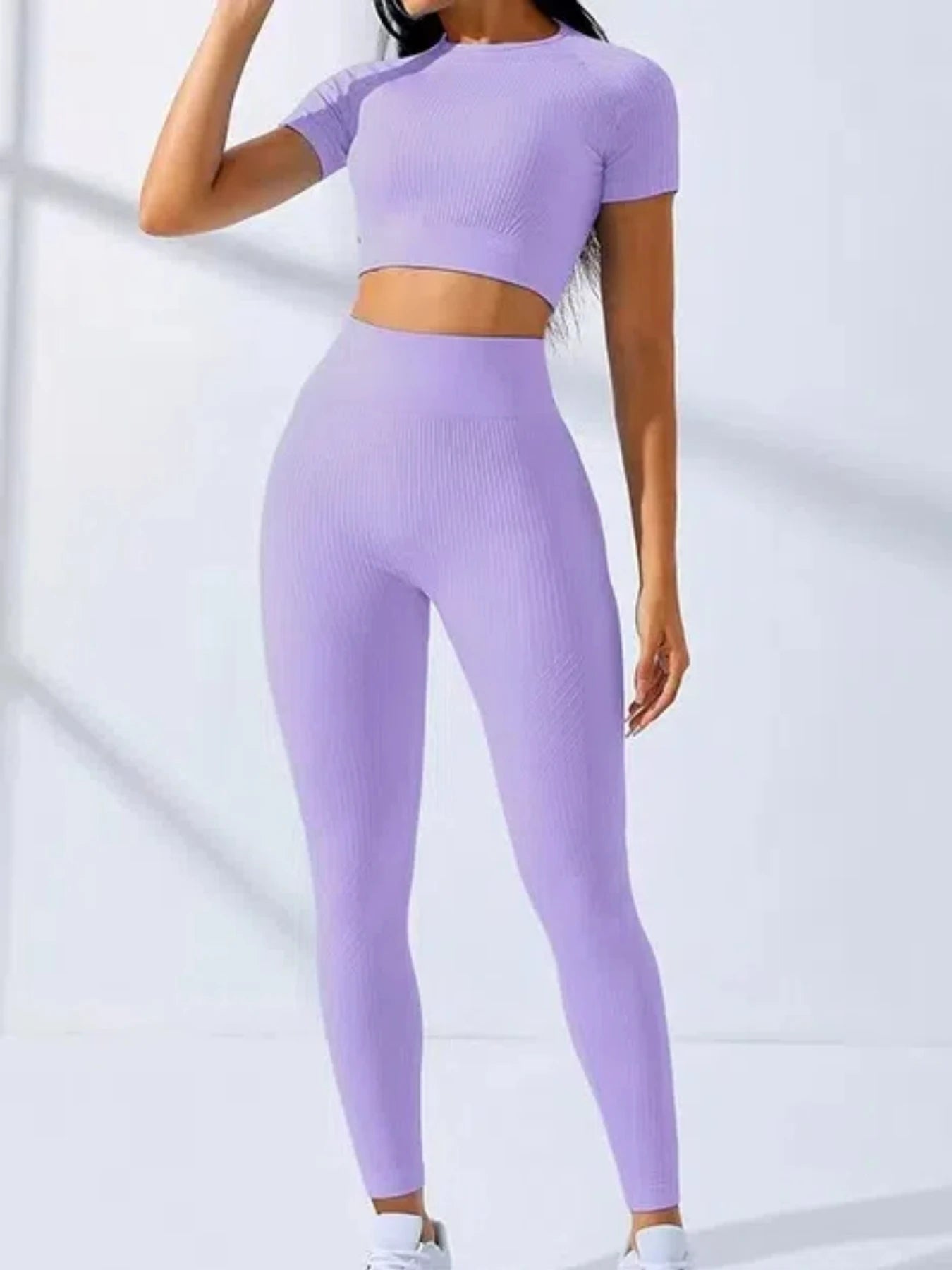 Yogaleven Naadloze Set – Legging & Crop Top