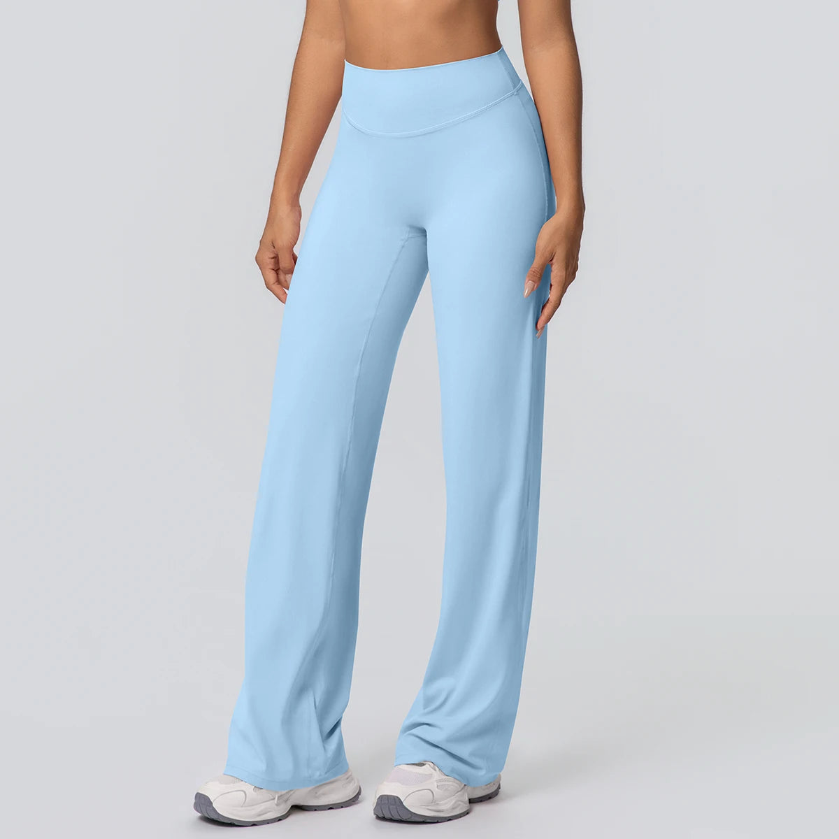 Dames Ademende Wijde Pijp Yogabroek – High Waist Sportbroek voor Buiten & Gym