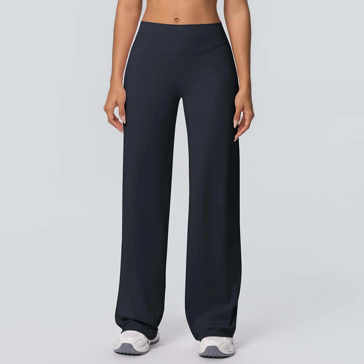 Dames Ademende Wijde Pijp Yogabroek – High Waist Sportbroek voor Buiten & Gym
