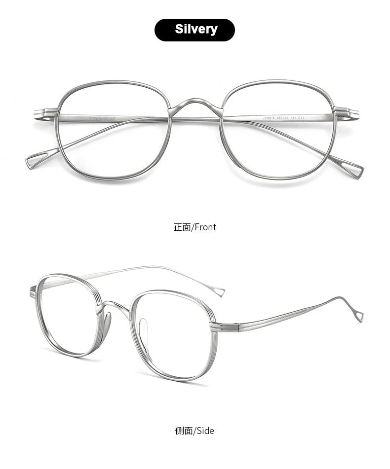 Japanse Titanium Bril – Retro Rechthoekig Montuur Unisex