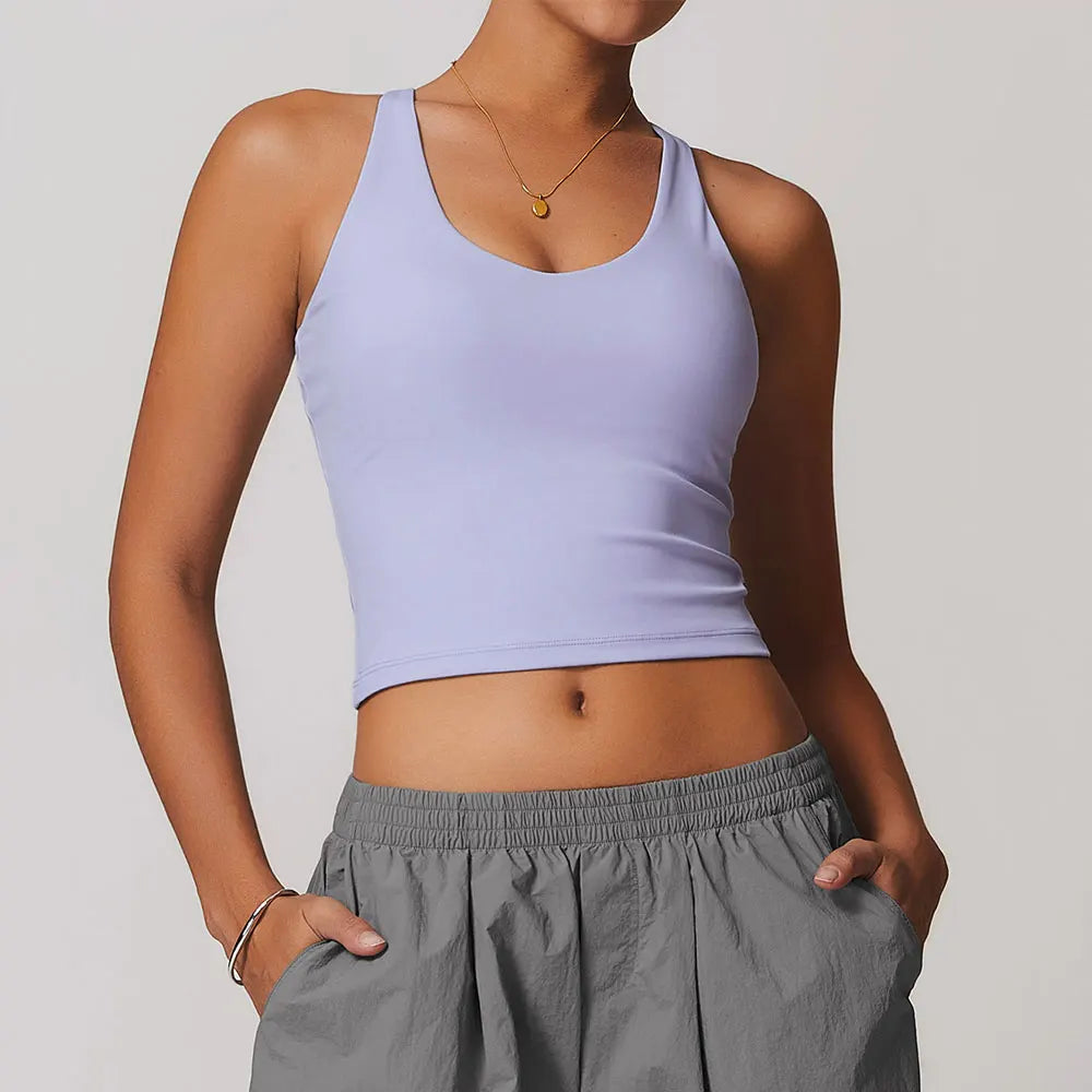 Dames Sport BH - Ademende Fitness Top met Push-Up