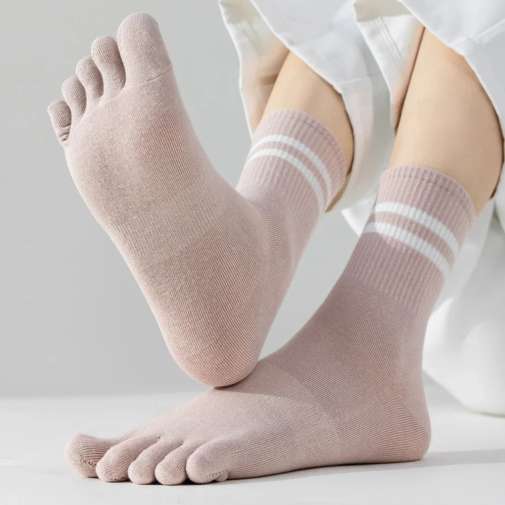 Antislip Teensokken Dames - 5 Paar Yoga & Pilates Sokken