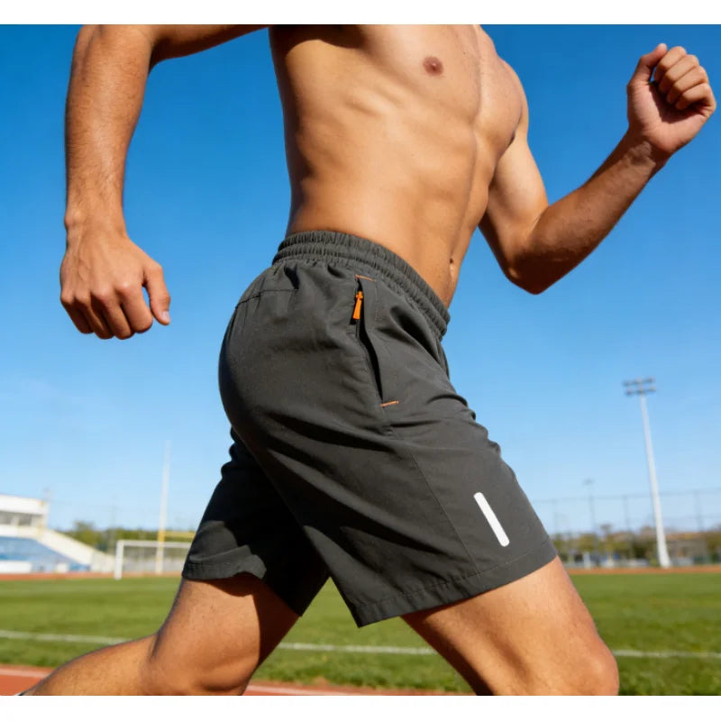 Heren Hardloopshorts – Sneldrogend met Reflecterende Streep en Elastische Taille