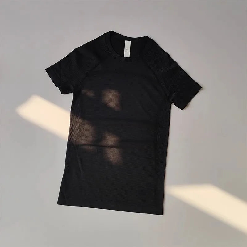 Dames Yoga Top - Naadloos Sport Shirt Korte Mouw