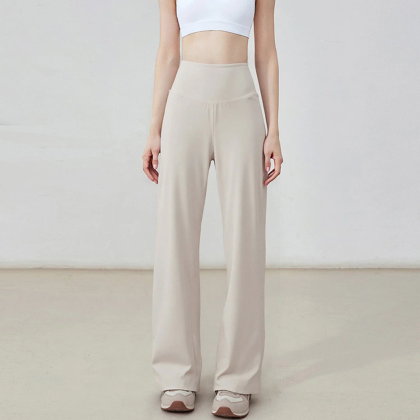 Dames High Waist Yogabroek met Zakken – Stretch Sweatpants met Zacht Gevoel