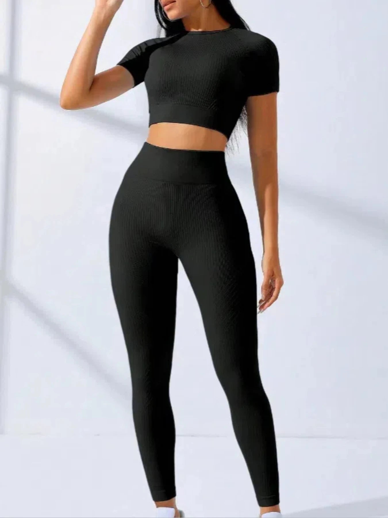 Yogaleven Naadloze Set – Legging & Crop Top