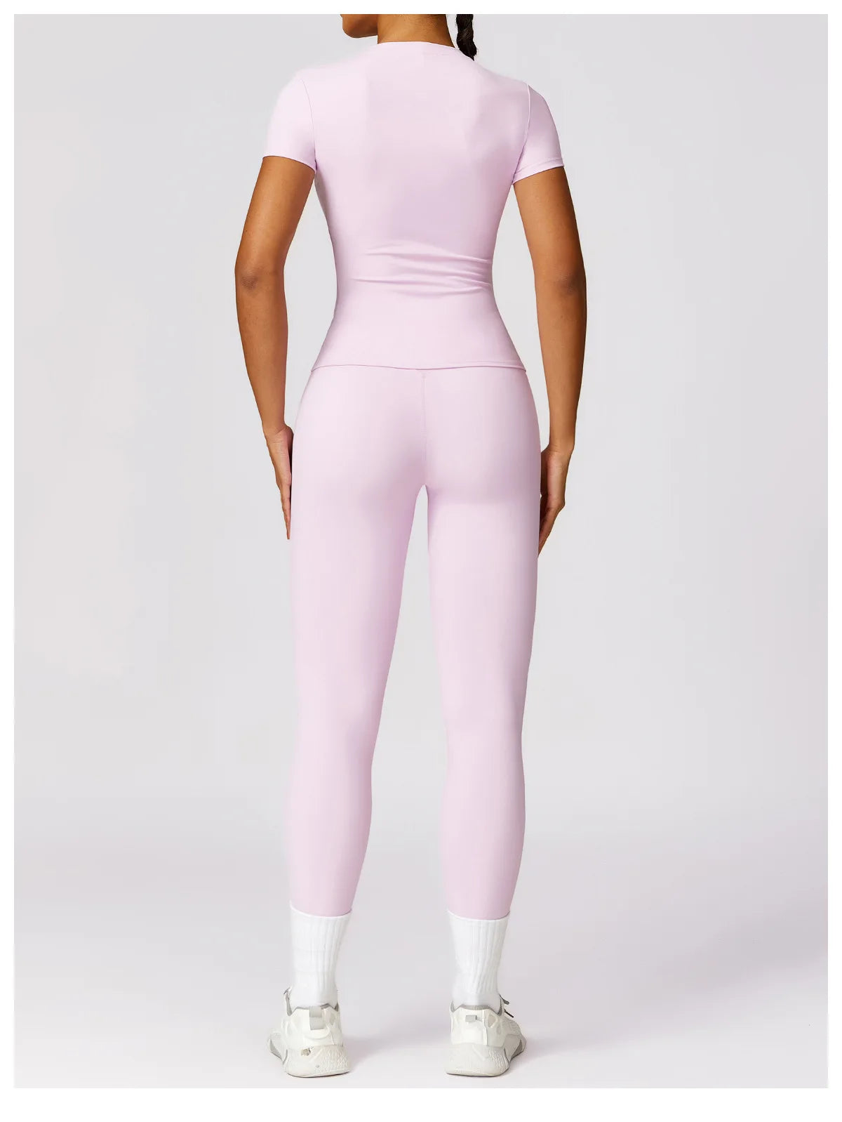 Dames Yoga Top Naadloos - Sexy Sport Shirt Korte Mouw