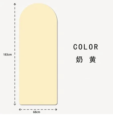 Yogamat Natuurlijk Rubber - Ovaal Gebogen 183x68cm 5mm Dik