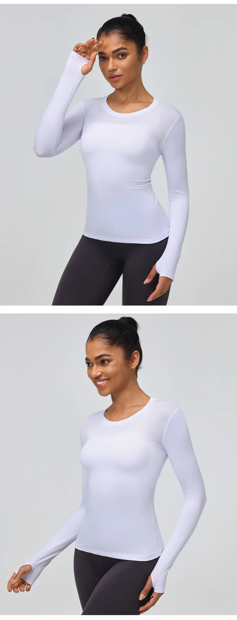 Yogaleven Mesh Shirt – Lange Mouw Sneldrogend