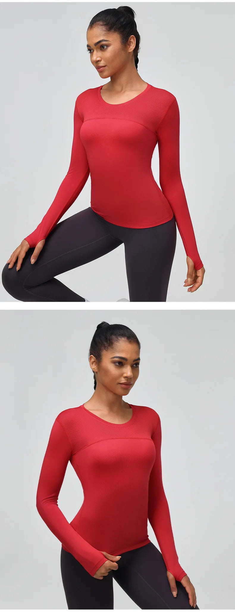 Yogaleven Mesh Shirt – Lange Mouw Sneldrogend