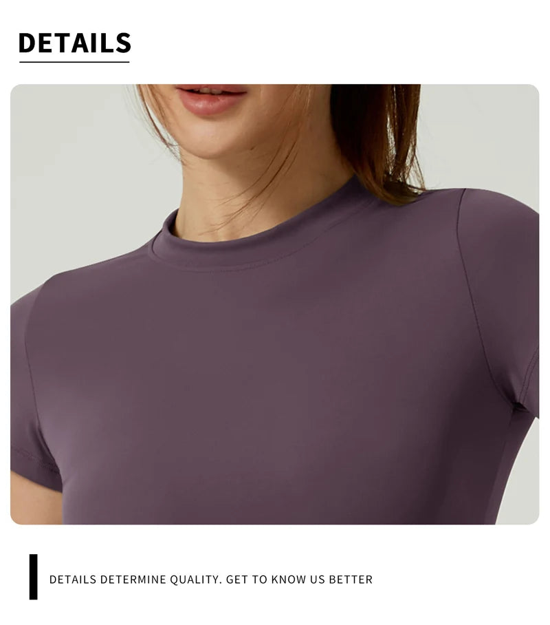Crop Top Naadloos - Korte Mouw