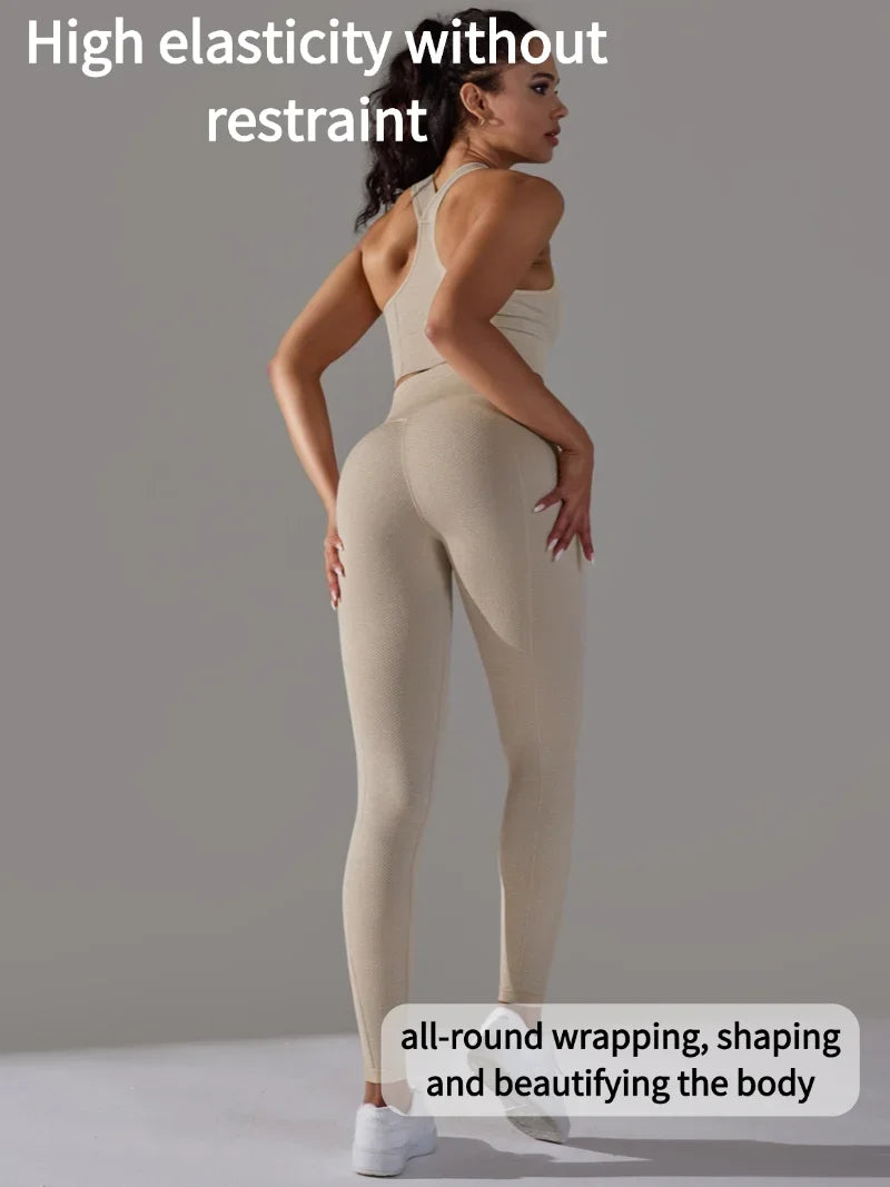 Yogaleven Naadloze Set – Sportlegging & Vest