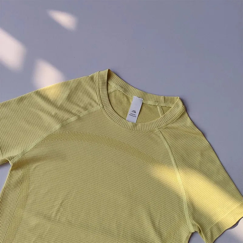 Yoga Shirt Naadloos - Korte Mouw
