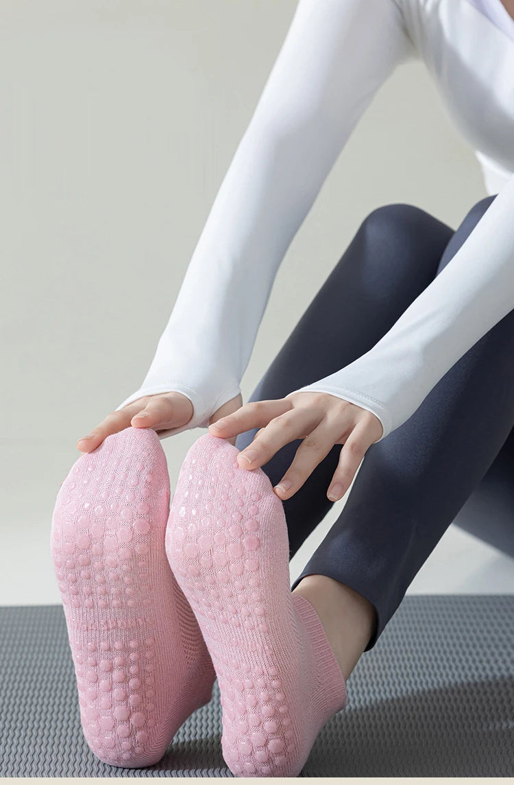 3 Paar Yoga Sokken voor Vrouwen Ademende Mesh Sokken Antislip Pilates Sokken Grip Katoen Lage Gym Fitness Sport Korte Yoga Sokken