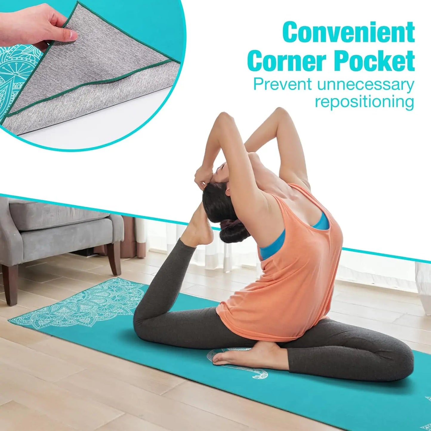 Yogaleven Yoga Handdoek – Antislip Hot Yoga