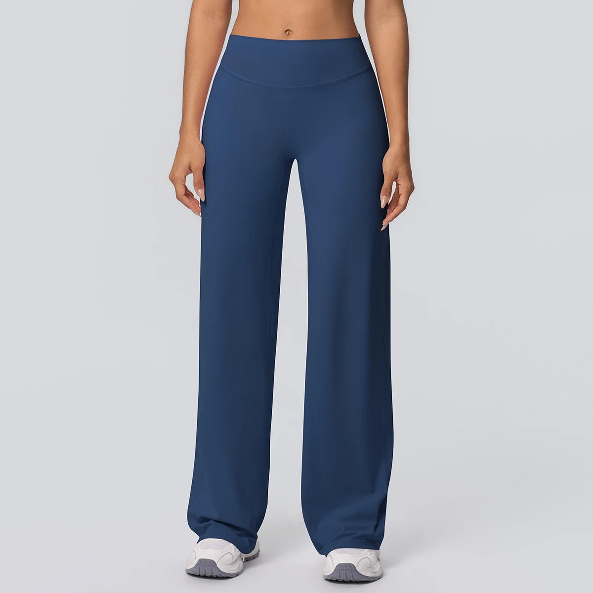 Dames Ademende Wijde Pijp Yogabroek – High Waist Sportbroek voor Buiten & Gym