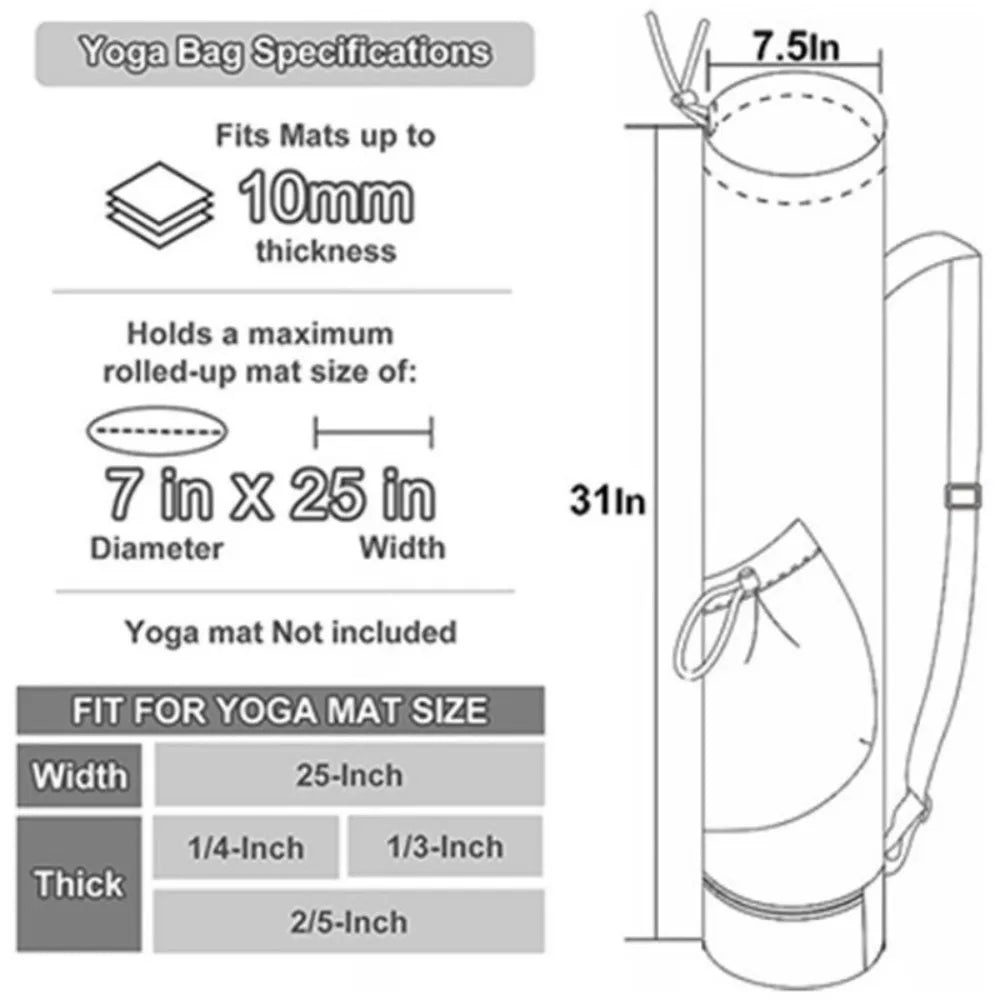 Yoga Mat Tas - Waterdicht met Verstelbare Schouderbanden