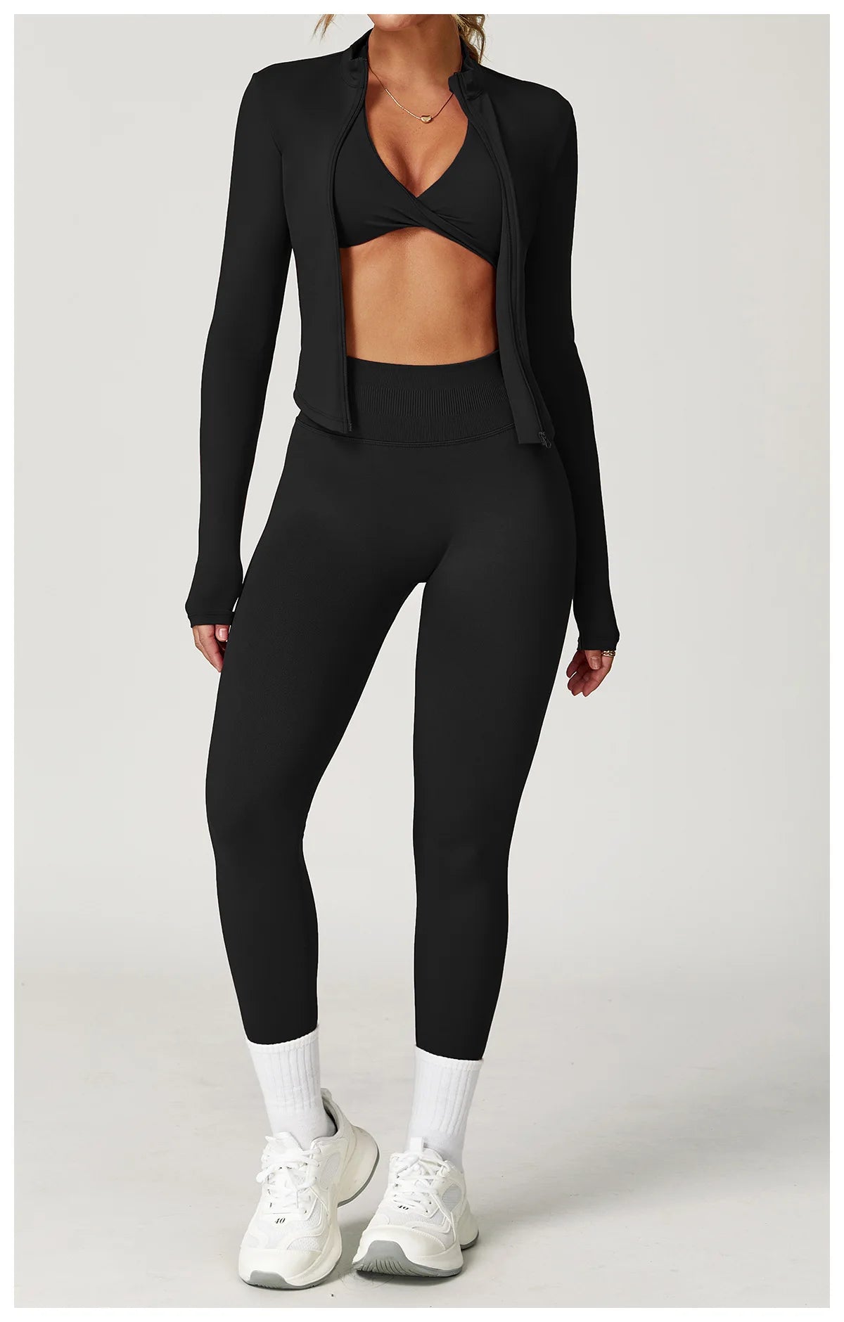 Yogaleven 3-delig Set – Sportjas, BH & Gymlegging