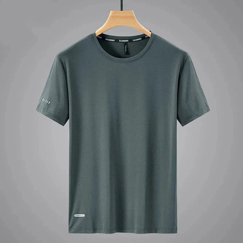 Heren Ice Silk T-shirt – Oversized & Sneldrogend