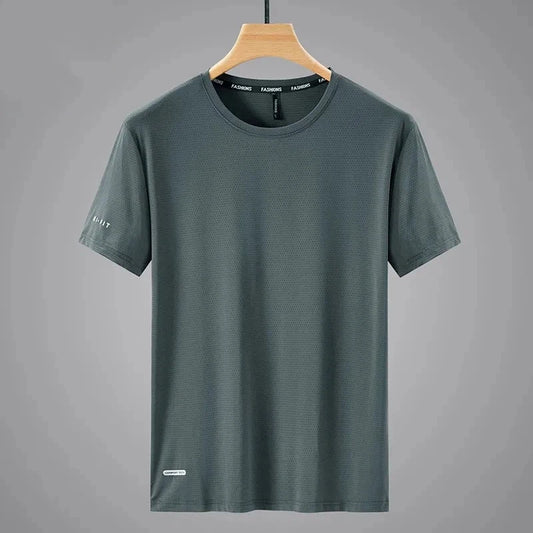 Heren Ice Silk T-shirt – Oversized & Sneldrogend