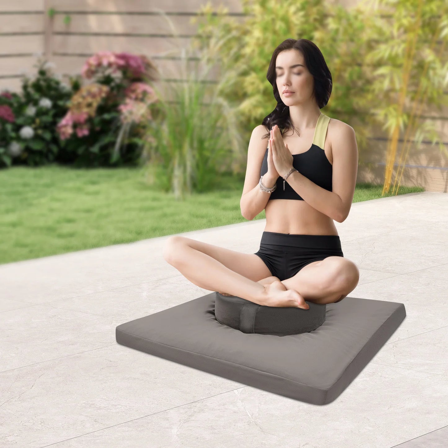 Meditatie Kussen Set - Rond & Vierkant Fluweel met Boekweit Vulling