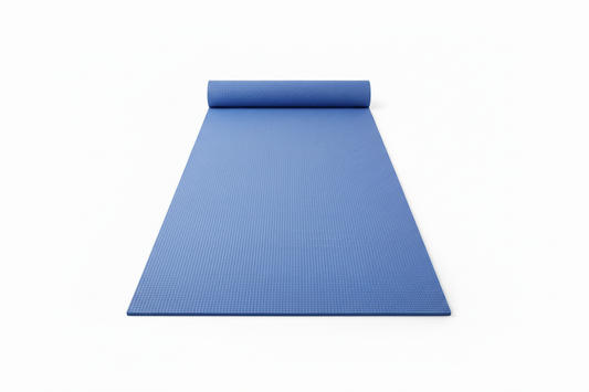 Blauwe yogamat